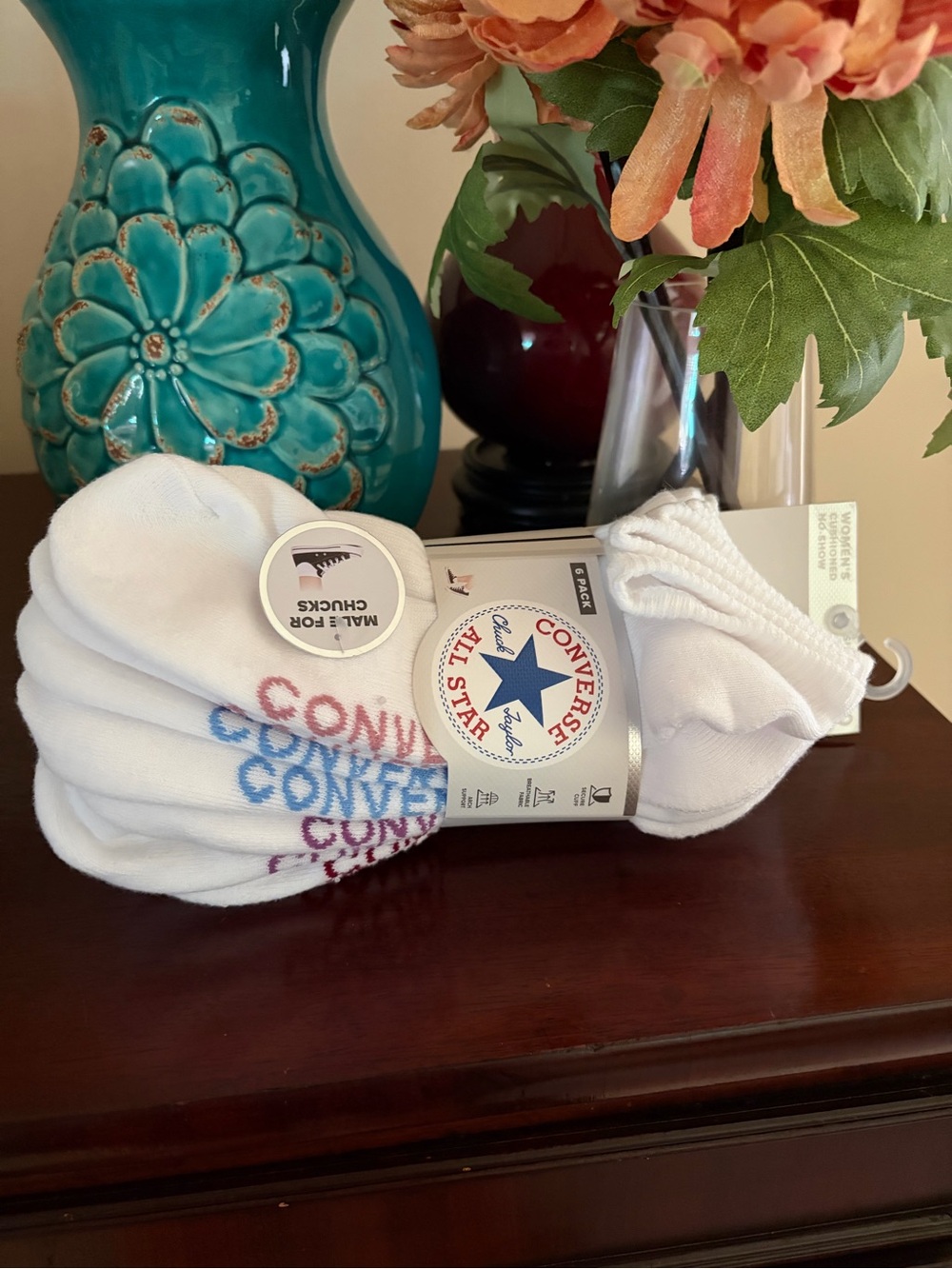 NWT Converse made for Chuck Taylor‘s 6 pack women’s cushion no-show socks